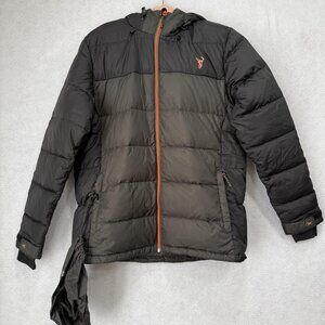 Hunters Element Jacket Mens 2XL Black Gray Razor Elite Hooded Puffer Hunting